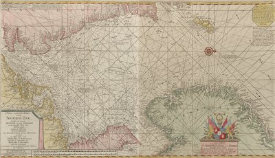 Mappa dalla collezione di mappe della Biblioteca Nazionale. La mappa mostra il Mare del Nord da Unbekannt Unbekannt